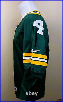 NIKE PRO LINE Mens 52 Green Bay Packers BRETT FAVRE 4 HOF NFL Green Sewn Jersey