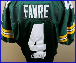 NIKE PRO LINE Mens 52 Green Bay Packers BRETT FAVRE 4 HOF NFL Green Sewn Jersey