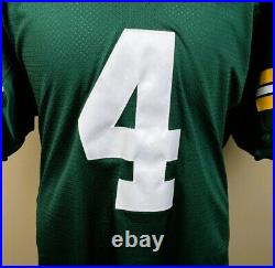 NIKE PRO LINE Mens 52 Green Bay Packers BRETT FAVRE 4 HOF NFL Green Sewn Jersey