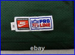 NIKE PRO LINE Mens 52 Green Bay Packers BRETT FAVRE 4 HOF NFL Green Sewn Jersey