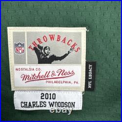 NWT Mitchell & Ness Green Bay Packers Charles Woodson 2010 Legacy Jersey 14/16 L