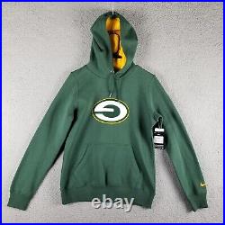 NWT Nike Green Bay Packers ERROR Hoodie Woman Medium Green Upside Down Logo