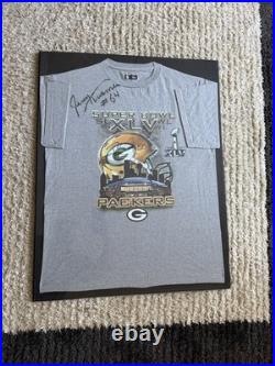 New Autographed Green Bay Packers Super Bowl XLV T-Shirt #55 Bishop #64 Kramer