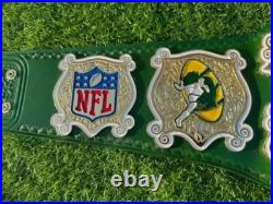 New GREEN BAY PACKERS NFL Superbowl Championship Title Belt Adult Size 2mm Brass New GREEN BAY PACKERS NFL Superbowl Championship Title Belt Adult Size 2mm Brass