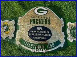 New GREEN BAY PACKERS NFL Superbowl Championship Title Belt Adult Size 4mm Brass