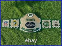 New GREEN BAY PACKERS NFL Superbowl Championship Title Belt Adult Size 4mm Brass