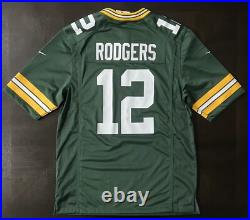 New Men's Nike Green Bay Packers Aaron Rodgers #12 Game Player Jersey Sz S, M, L New Men's Nike Green Bay Packers Aaron Rodgers #12 Game Player Jersey Sz S, M, L