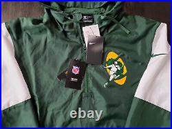 New Men's Nike Green Bay Packers Anorak Jacket Style CD8759-323 Size XL