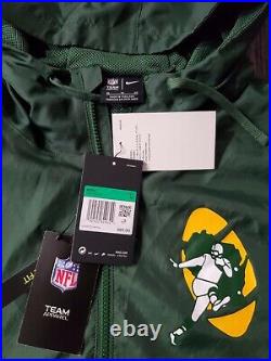 New Men's Nike Green Bay Packers Anorak Jacket Style CD8759-323 Size XL