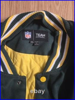 New NFL Varsity Green Bay Packers Jacket Mens 4XL Button Up