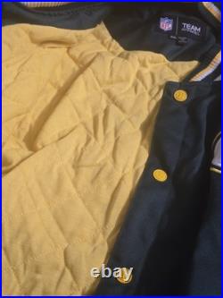 New NFL Varsity Green Bay Packers Jacket Mens 4XL Button Up