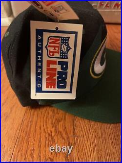 New Vintage Logo Athletic NFL Green Bay Packers Sharktooth Snapback Hat RARE