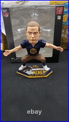 Nib 2012 Clay Matthews Green Bay Packers Bobblehead Acme Sace Dance Foco #ed/360