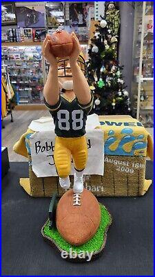 Nib Foco The Receiver Green Bay Packers Bobblehead Turf Base 18 Inch #68/100