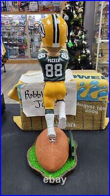 Nib Foco The Receiver Green Bay Packers Bobblehead Turf Base 18 Inch #68/100