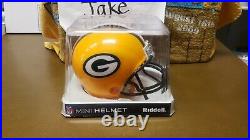 Nib Super Bowl XLV 45 Green Bay Packers Riddell Sports Mini Football Helmet