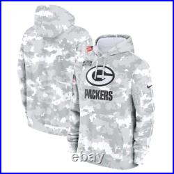 Nike AUTHENTIC Green Bay Packers Salute to Service Sideline Hoodie Arctic Camo