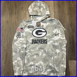 Nike AUTHENTIC Green Bay Packers Salute to Service Sideline Hoodie Arctic Camo
