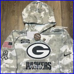 Nike AUTHENTIC Green Bay Packers Salute to Service Sideline Hoodie Arctic Camo