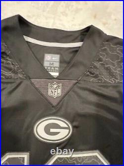 Nike Aaron Rodgers Green Bay Packers Reflective Jersey Black MEN'S Medium