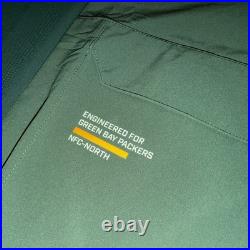 Nike Authentic Green Bay Packers Anorak Hoodie Sideline Coaches Jacket Green