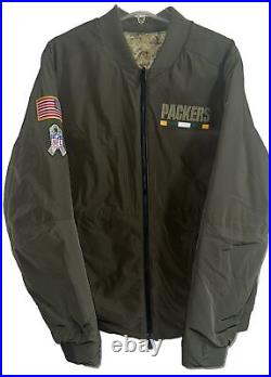 Nike Green Bay Packers Men's L NFL Salute to Service Reversible Bomber Jacket