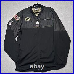 Nike Green Bay Packers Mens Salute To Service Military Zip Up Jacket Size 2XL