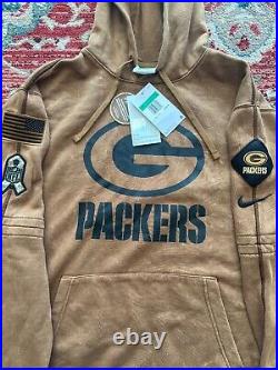 Nike Green Bay Packers Salute to Service Hoodie 2023 Men's Sideline Pullover