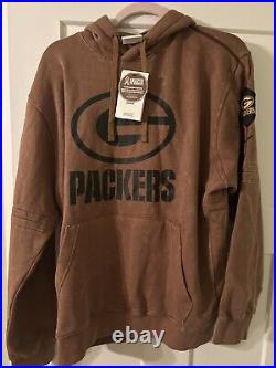 Nike Green Bay Packers Salute to Service Hoodie 2023 Men's Sideline Pullover SM