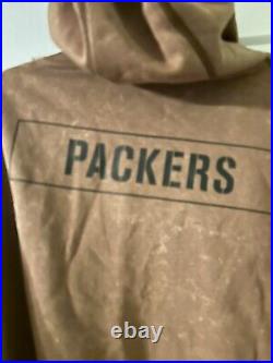 Nike Green Bay Packers Salute to Service Hoodie 2023 Men's Sideline Pullover SM