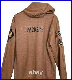 Nike Green Bay Packers Salute to Service Hoodie Mens Large Green Camo USA