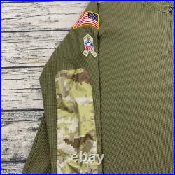 Nike L On Field Issued 1/4 Zip Waffle Knit Henley Green Bay Packers Doug Collins