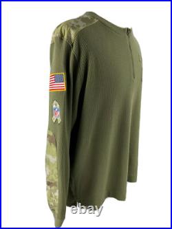 Nike L On Field Issued 1/4 Zip Waffle Knit Henley Green Bay Packers Doug Collins