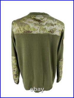 Nike L On Field Issued 1/4 Zip Waffle Knit Henley Green Bay Packers Doug Collins