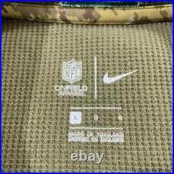 Nike L On Field Issued 1/4 Zip Waffle Knit Henley Green Bay Packers Doug Collins