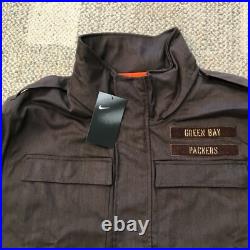 Nike Men's Salute to Service Canvas Military Jacket NFL Green Bay Packers Size M