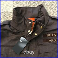 Nike Men's Salute to Service Canvas Military Jacket NFL Green Bay Packers Size M