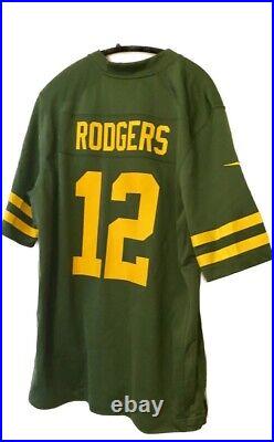 Nike NFL Green Bay Packers Aaron Rodgers 50's Throwback Jersey Green Sz XXL NWT
