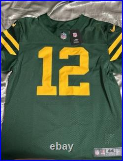 Nike Vapor Elite Mens Aaron Rodgers Throwback Green Bay Packers Jersey Size 44