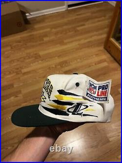 Nwt Vintage Green Bay Packers Diamond Cut Snapback Hat Cap Logo Athletic
