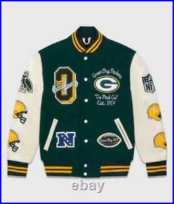 OVO Green Bay Packers Varsity Jacket FREE SHIPPING