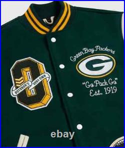 OVO Green Bay Packers Varsity Jacket FREE SHIPPING