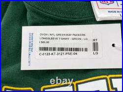 OVO x Nfl Green Bay Packers Rare Long Sleeve Shirt Striped Collab Drake Brand