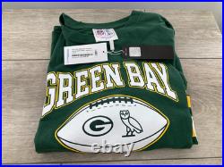 OVO x Nfl Green Bay Packers Rare Long Sleeve Shirt Striped Collab Drake Brand