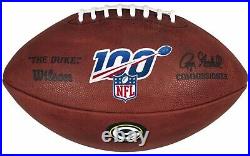 Official 100 Year NFL Leather Game Football by Wilson Green Bay Packers Logo