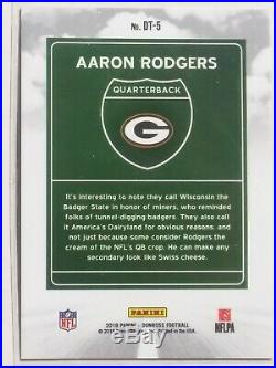 One (1) Aaron Rodgers 2018 Donruss NFL Downtown #DT-5 Case Hit Green Bay Packers