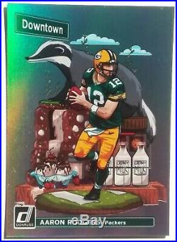 One (1) Aaron Rodgers 2018 Donruss NFL Downtown #DT-5 Case Hit Green Bay Packers