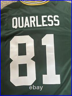 PLAYER WORN Green Bay Packers Jersey Andrew Quarless 2XL Stitched Green Nike