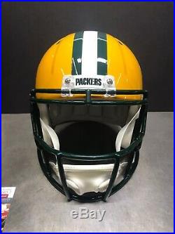 Packers AARON JONES Signed Full Size Riddell Speed Replica Helmet AUTO JSA