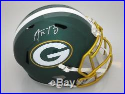 Packers AARON RODGERS Signed Replica BLAZE Speed Helmet AUTO SB XLV NFL MVP